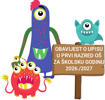 Obavijest o upisu u prvi razred OŠ za školsku godinu 2026.2027